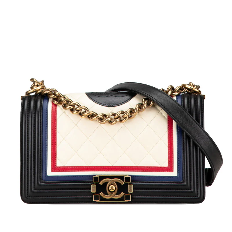 Chanel Boy 25 Lambskin Chain Shoulder Bag