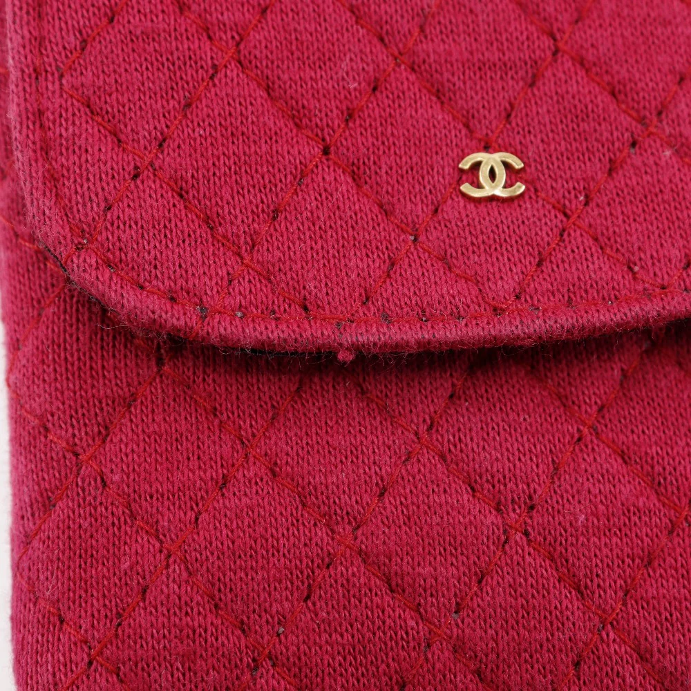Chanel Cotton Chain Pouch Shoulder Bag