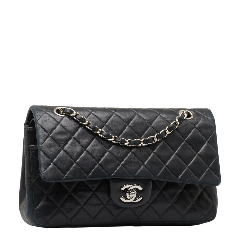 Chanel Matelasse 25 Double Flap Leather Shoulder Bag