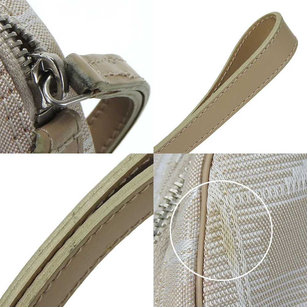 Chanel Jacquard Nylon Pouch Beige