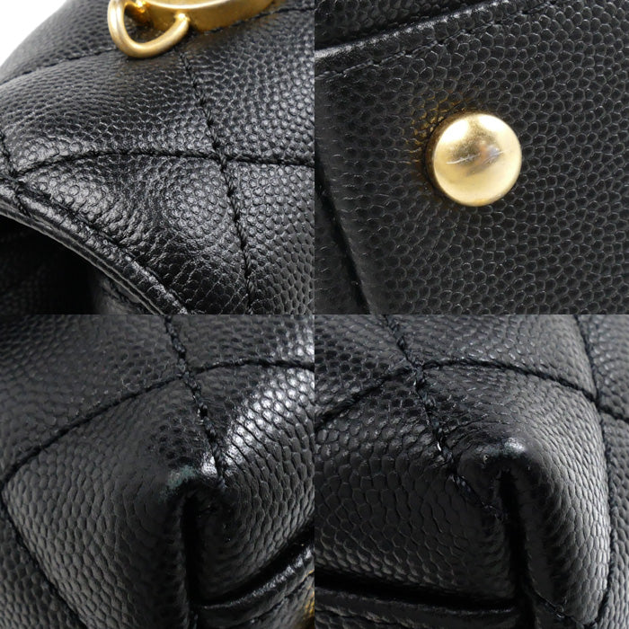 Chanel Top Handle Flap Bag Black A92990