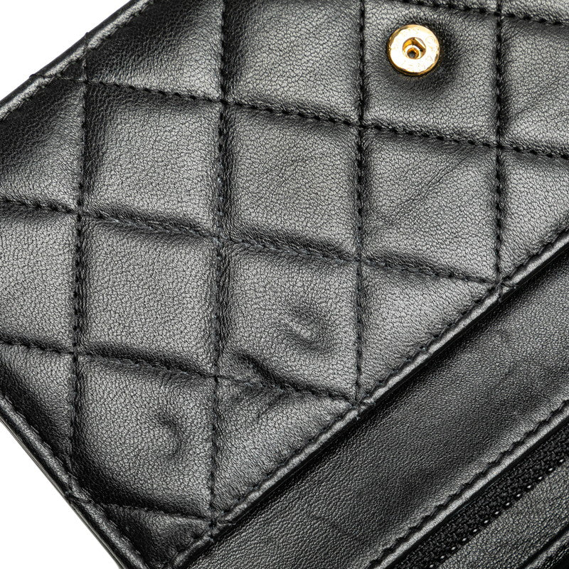 Chanel Matelasse Lambskin Chain Shoulder Wallet Bag