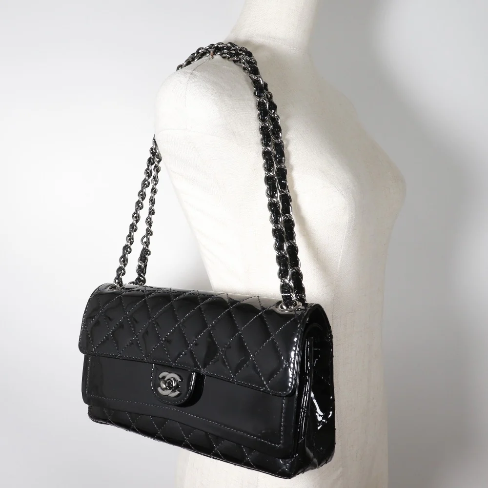 Chanel Patent Leather Chain Shoulder Bag