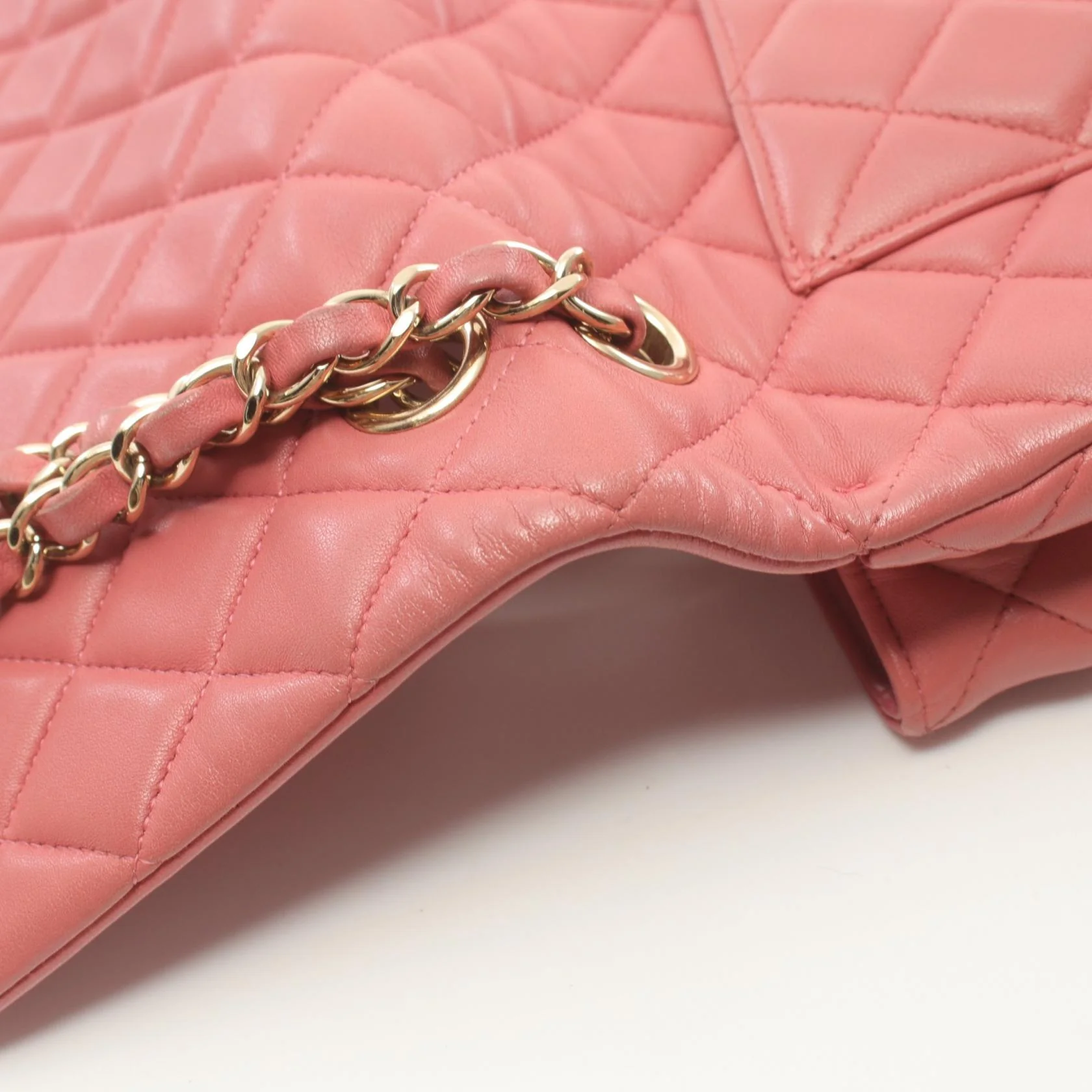 Chanel Lambskin Single Flap Shoulder Bag A90214