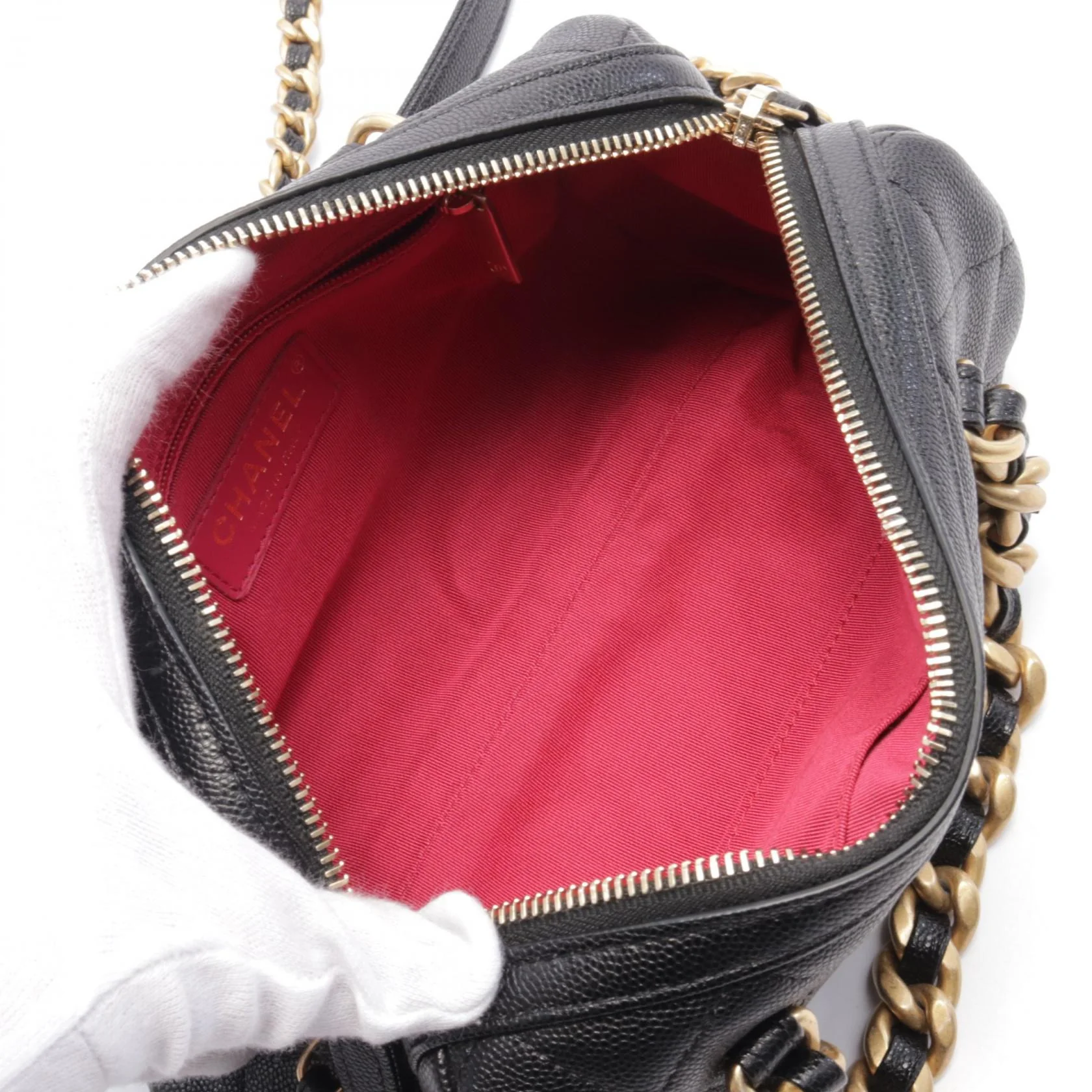 Chanel Matelasse Bowling Shoulder Bag Black