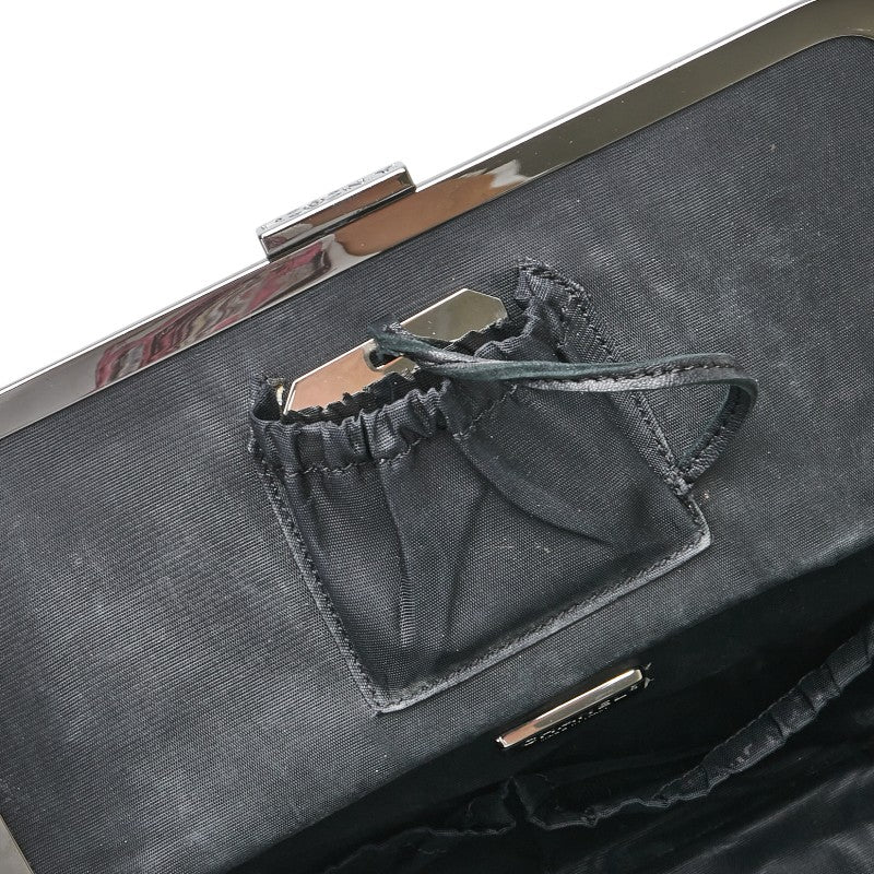 Chanel Tweed Leather Chain Vanity Handbag