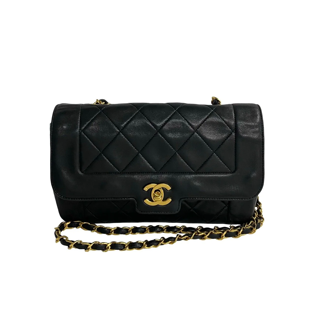 Chanel Lambskin Matelasse Coco Mark Chain Shoulder Bag