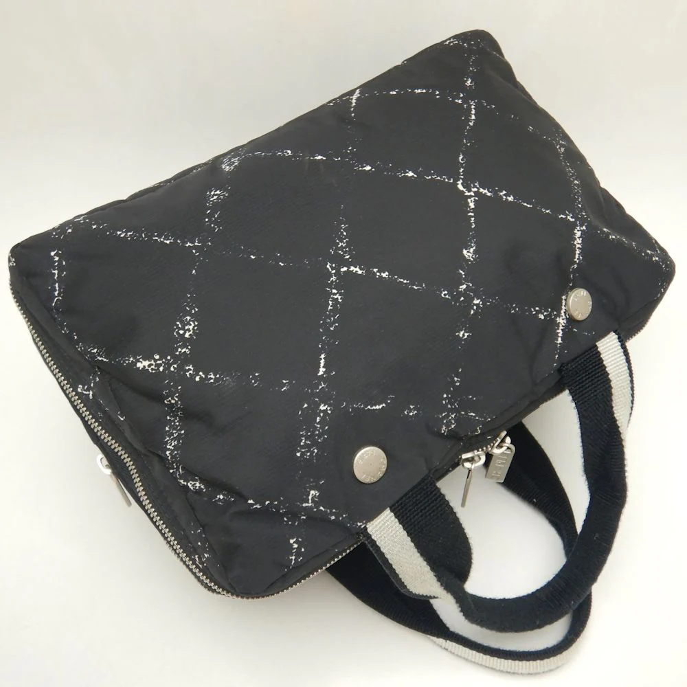 Chanel Nylon Mini Boston Bag Black