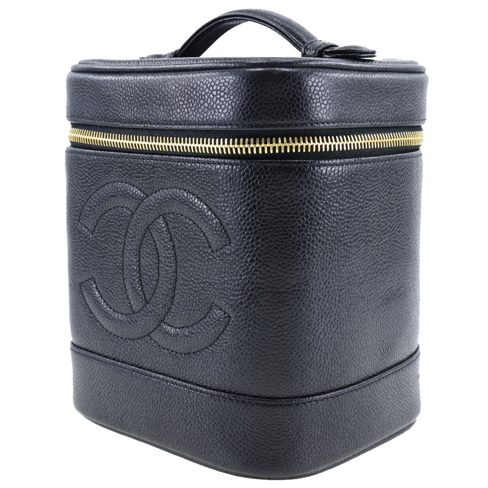 Chanel Caviar Vanity Handbag Black