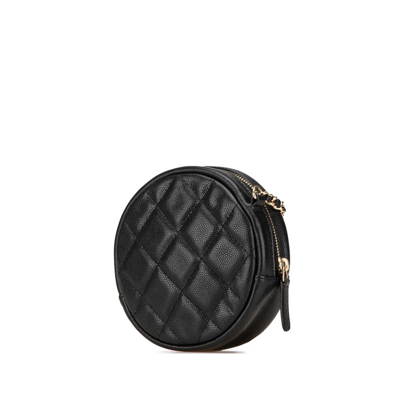 Chanel Caviar Mini Circle Chain Shoulder Bag