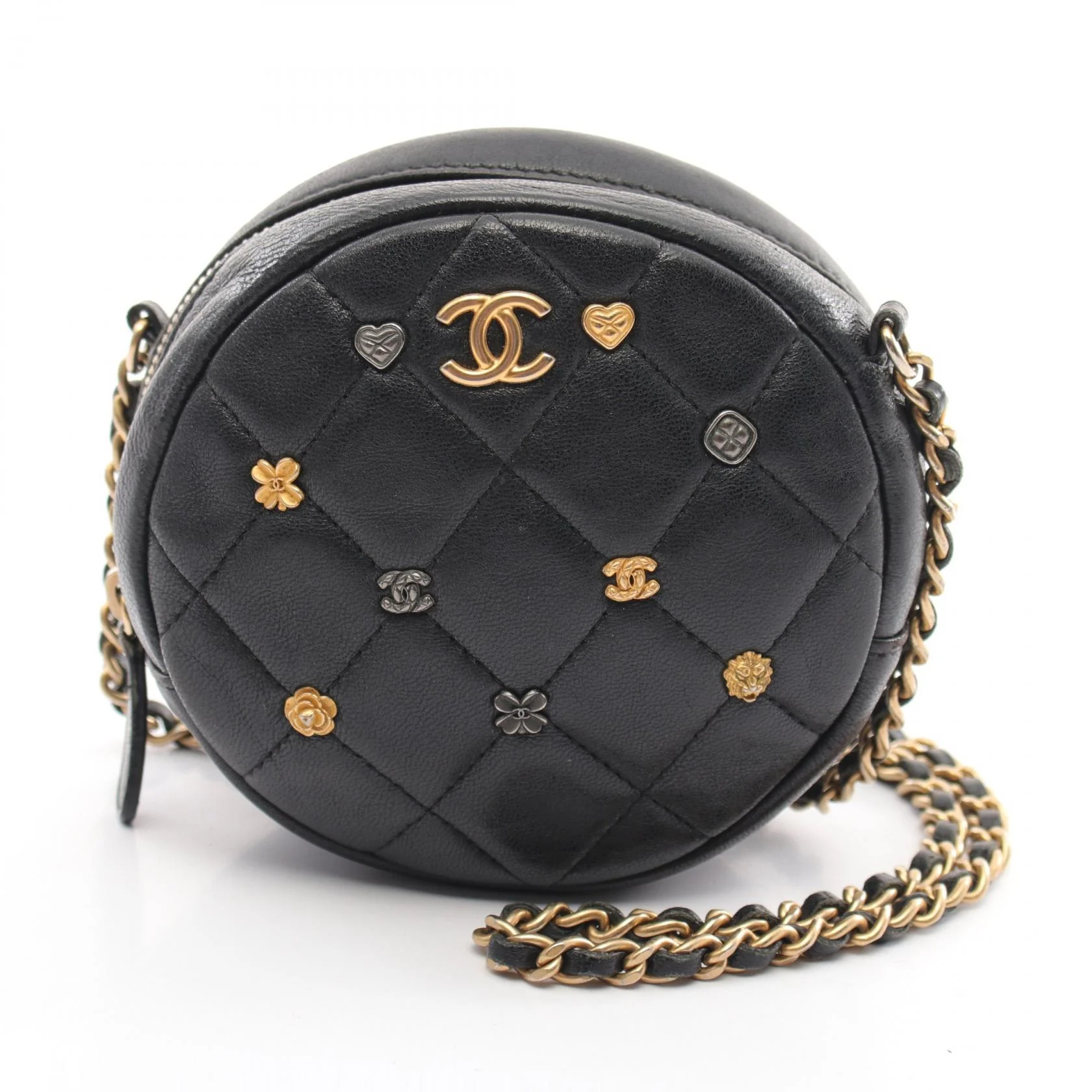 Chanel Lambskin Matelasse Charm Shoulder Bag A81620