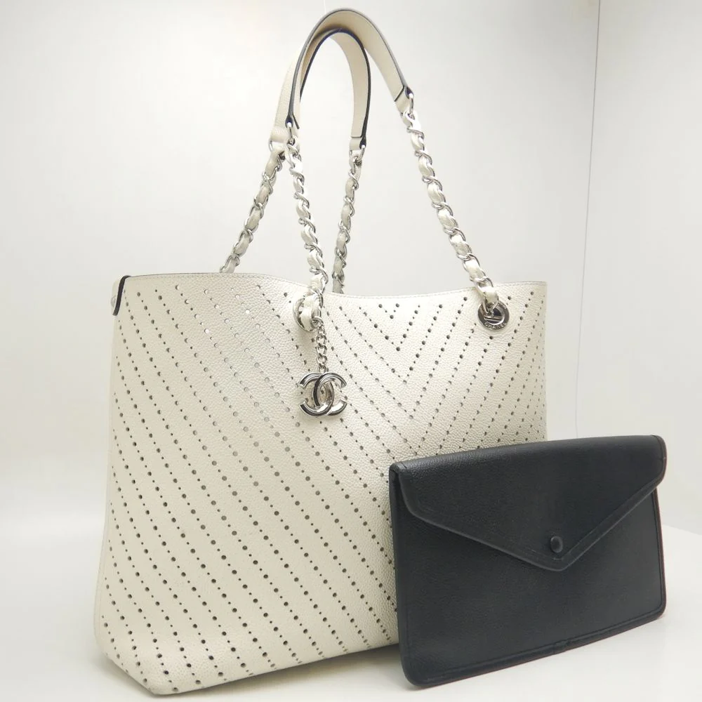 Chanel Caviar Skin Chain Tote Bag A93260