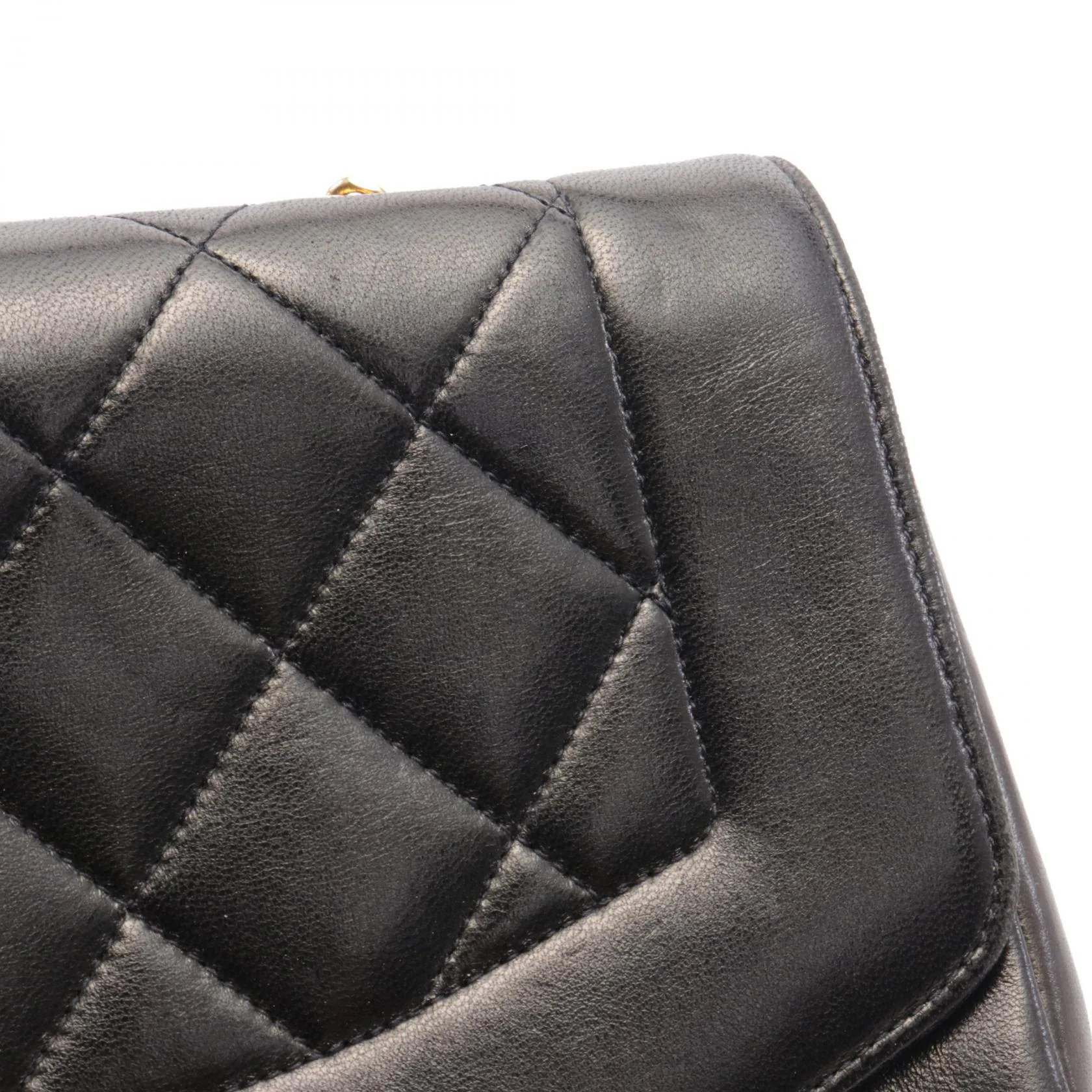 Chanel Diana Flap Lambskin Shoulder Bag Black