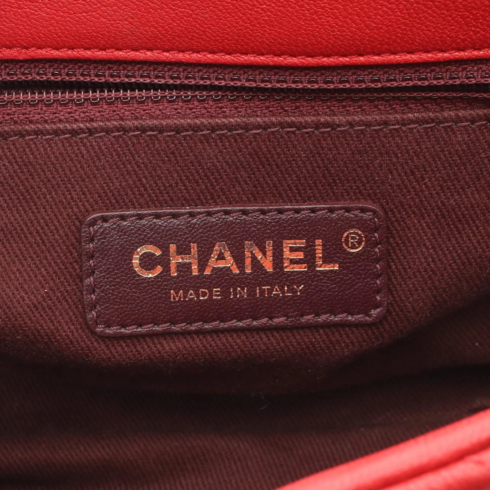 Chanel Matelasse Leather Handbag Red