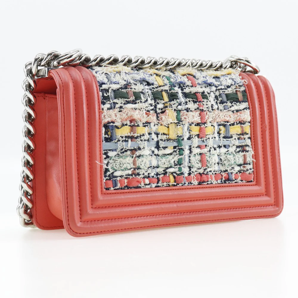 Chanel Boy Tweed Calf Chain Shoulder Bag