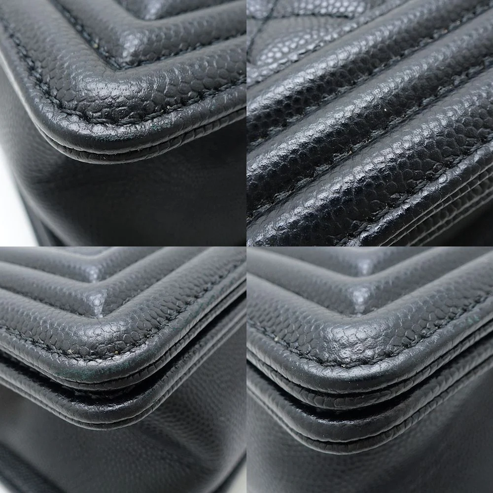 Chanel Boy Caviar Shoulder Bag A67086