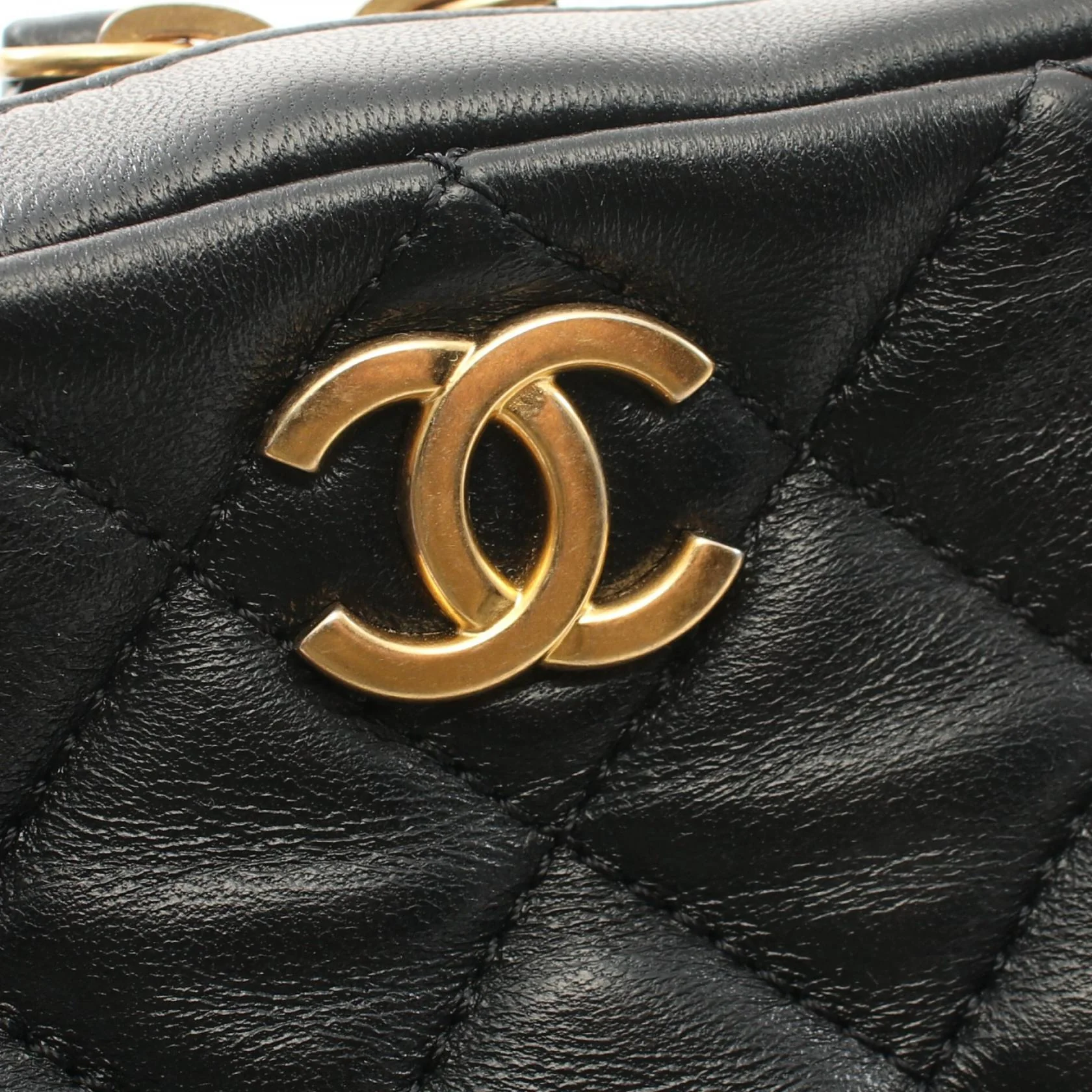 Chanel Matelasse Camera Shoulder Bag Black