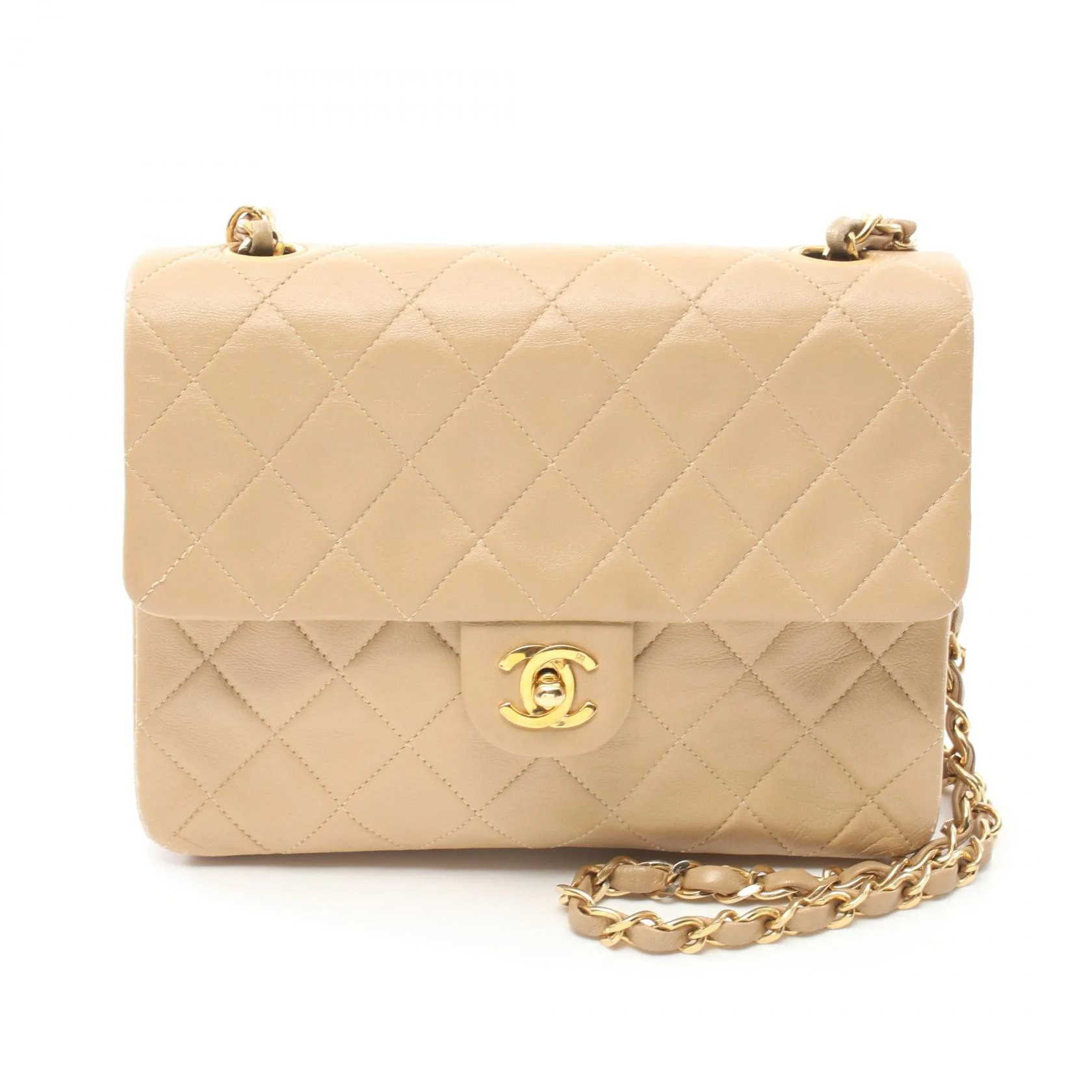 Chanel Lambskin Mini Matelasse 20 Shoulder Bag A01163