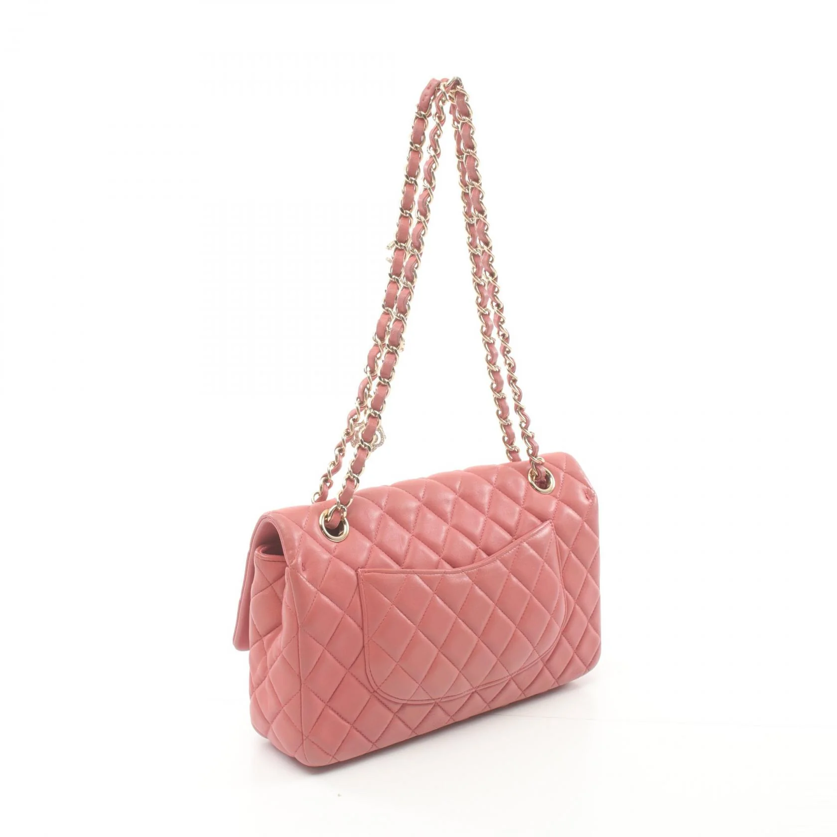 Chanel Lambskin Single Flap Shoulder Bag A90214