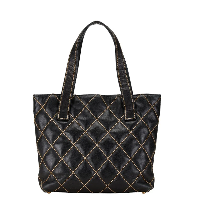 Chanel Lambskin Matelasse Wild Stitch Tote Bag