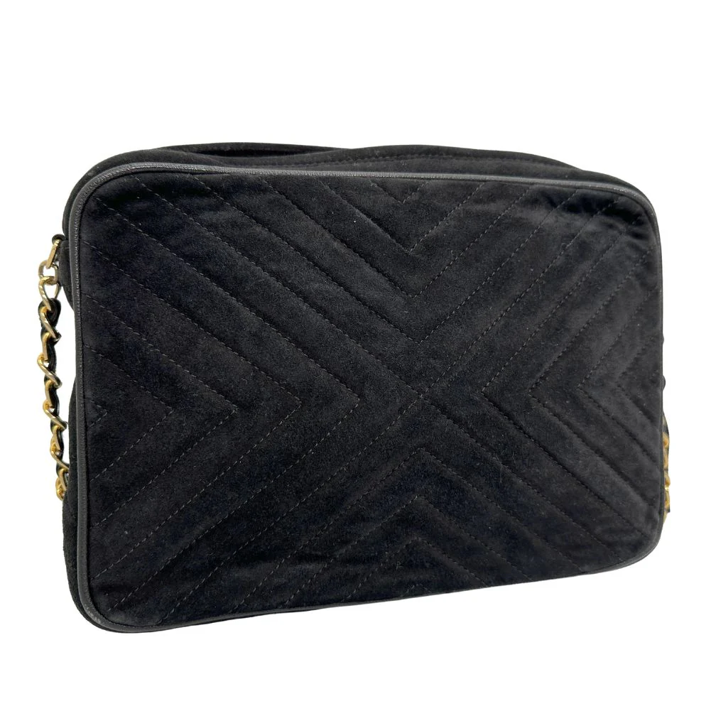 Chanel Suede Chain Shoulder Bag