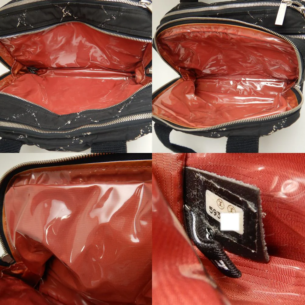 Chanel Nylon Mini Boston Bag Black