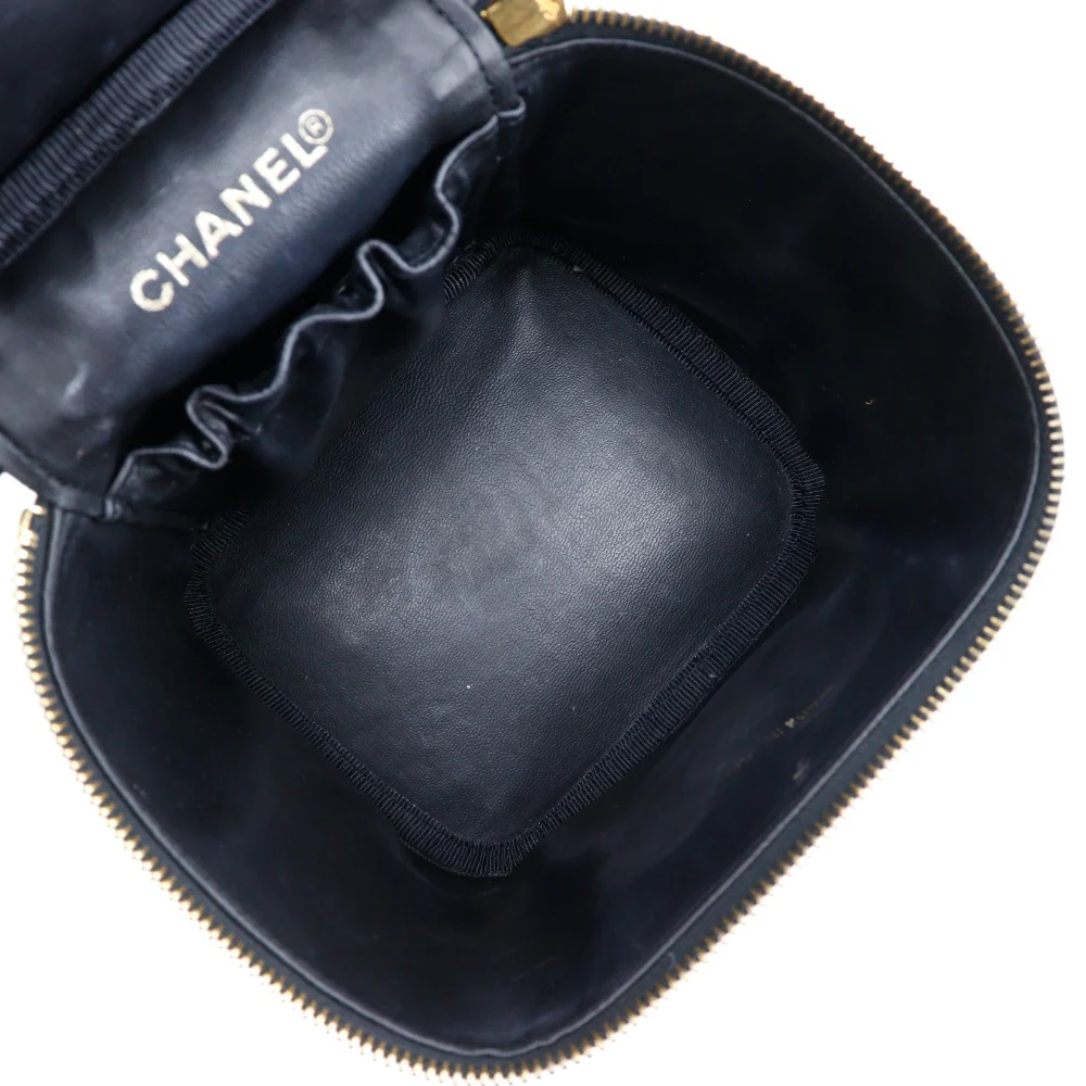 Chanel Caviar Vanity Handbag Black
