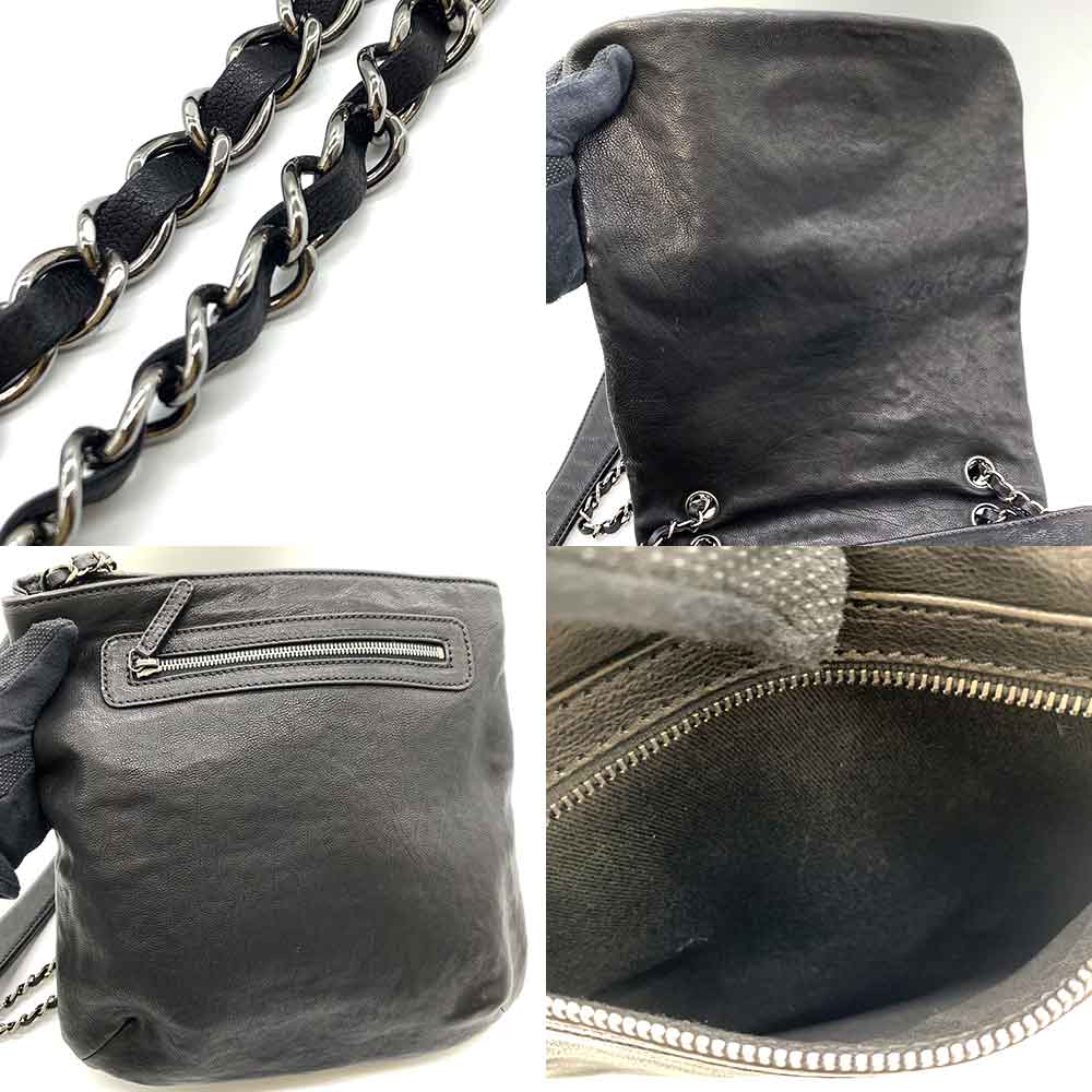 Chanel Wild Stitch Leather Chain Shoulder Bag