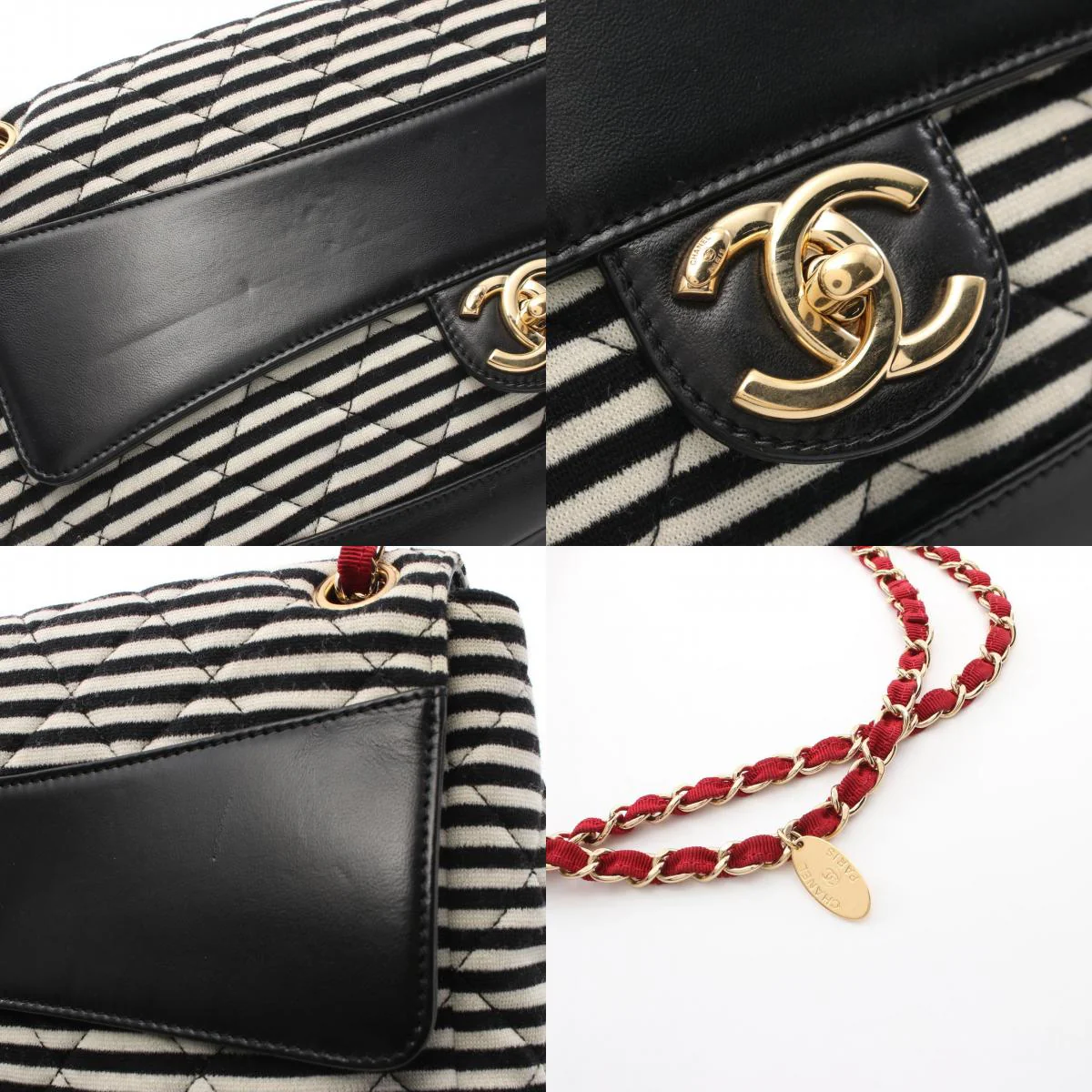 Chanel Matelasse Leather Fabric Shoulder Bag A92051