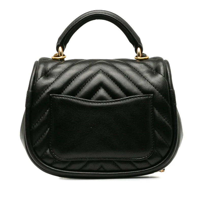 Chanel Leather Coco Mark V Stitch Chain Bag