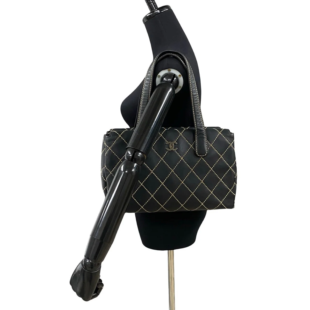 Chanel Lambskin Wild Stitch Coco Mark Handbag