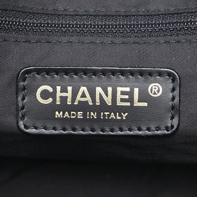 Chanel Nylon Leather Mini Boston Handbag