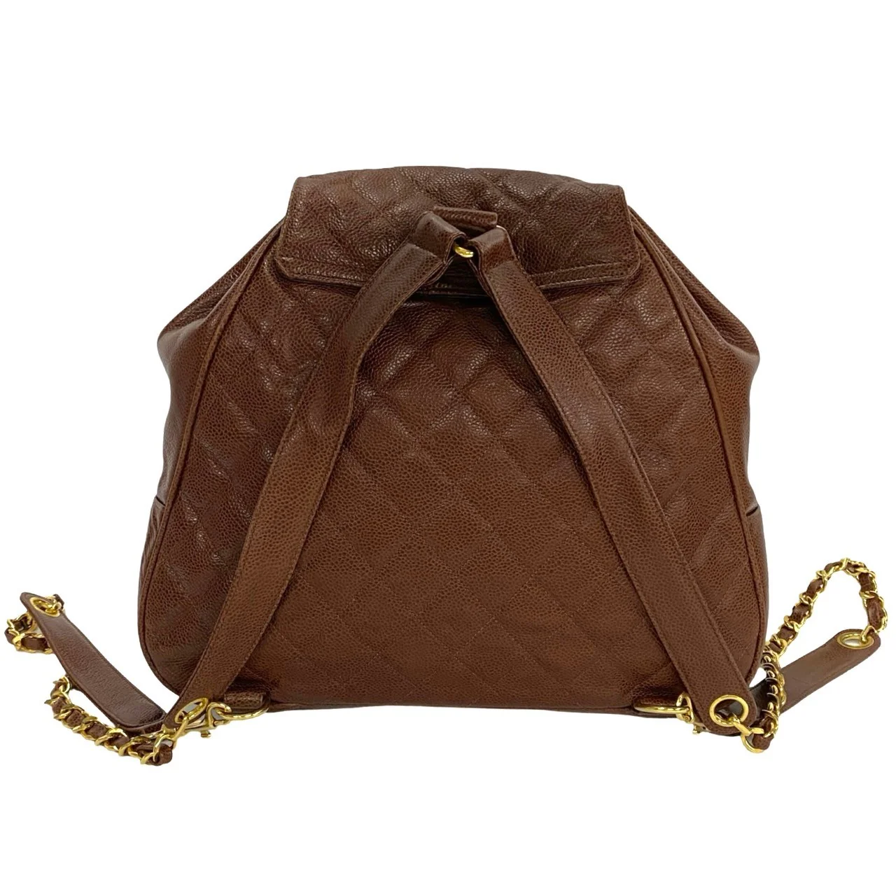 Chanel Caviar Leather Backpack Brown