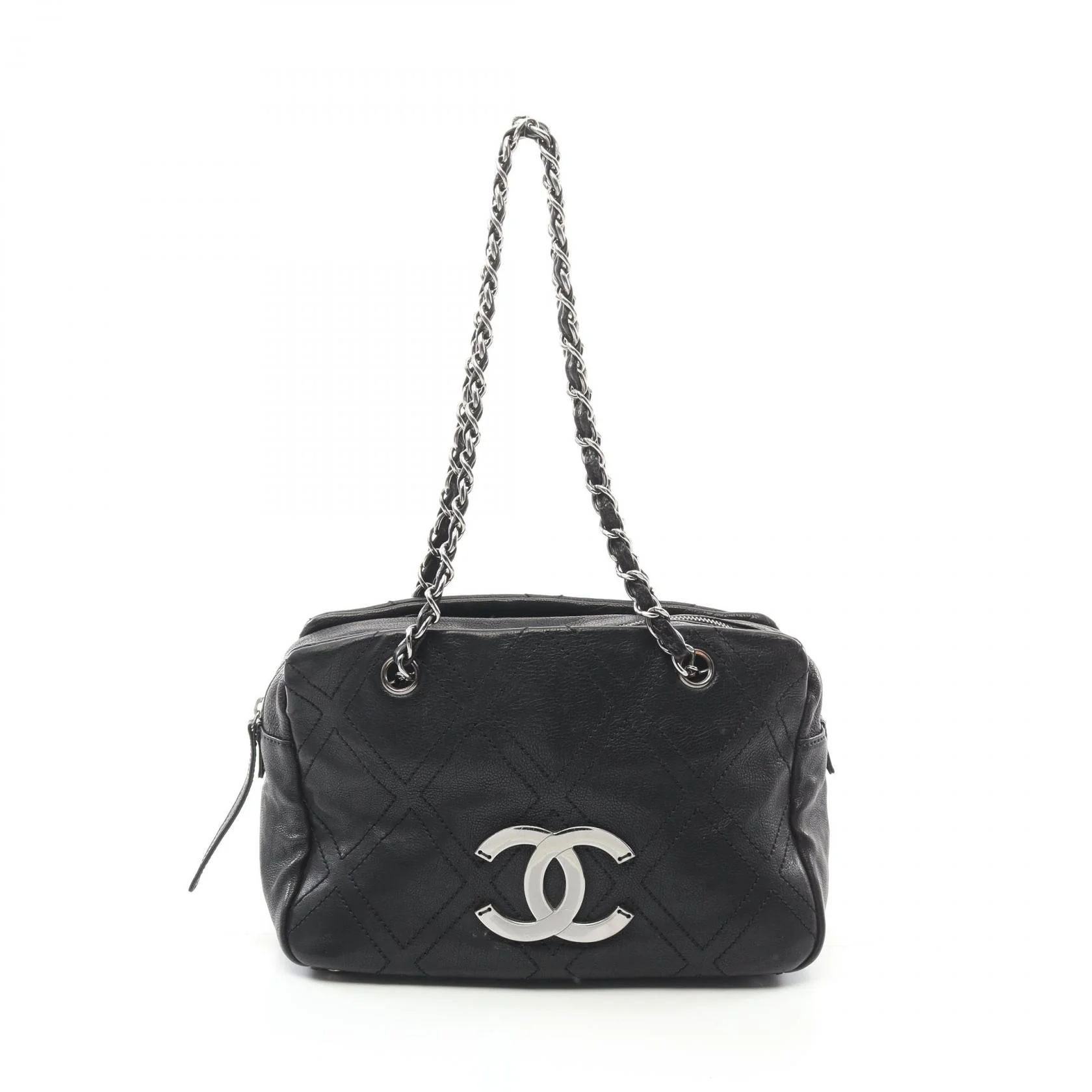 Chanel Leather Diamond Stitch Tote Bag