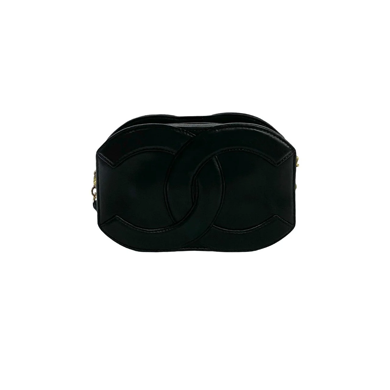 Chanel Lambskin Coco Mark Tassel Mini Shoulder Bag Black