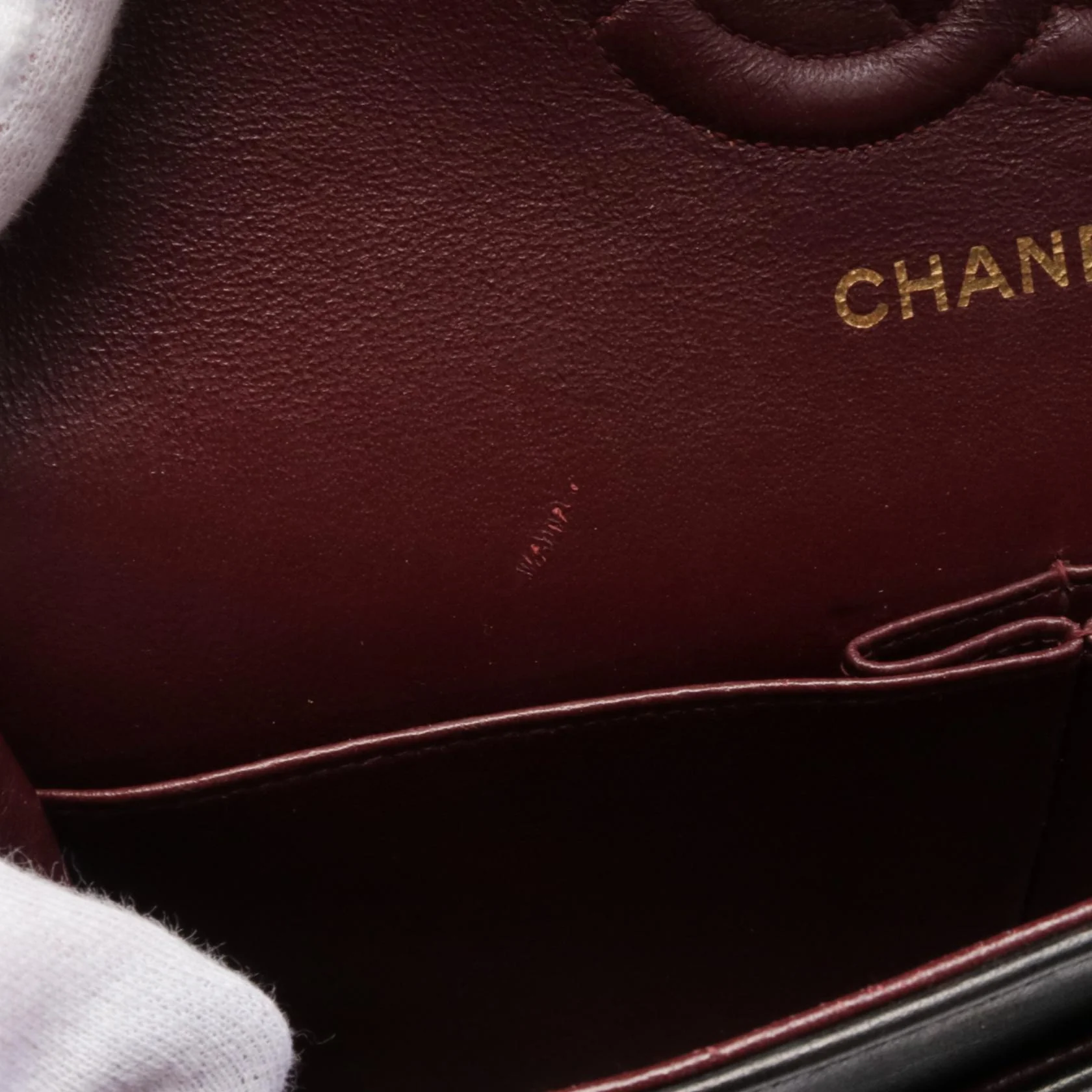 Chanel Lambskin Matelasse W Flap Shoulder Bag A01112