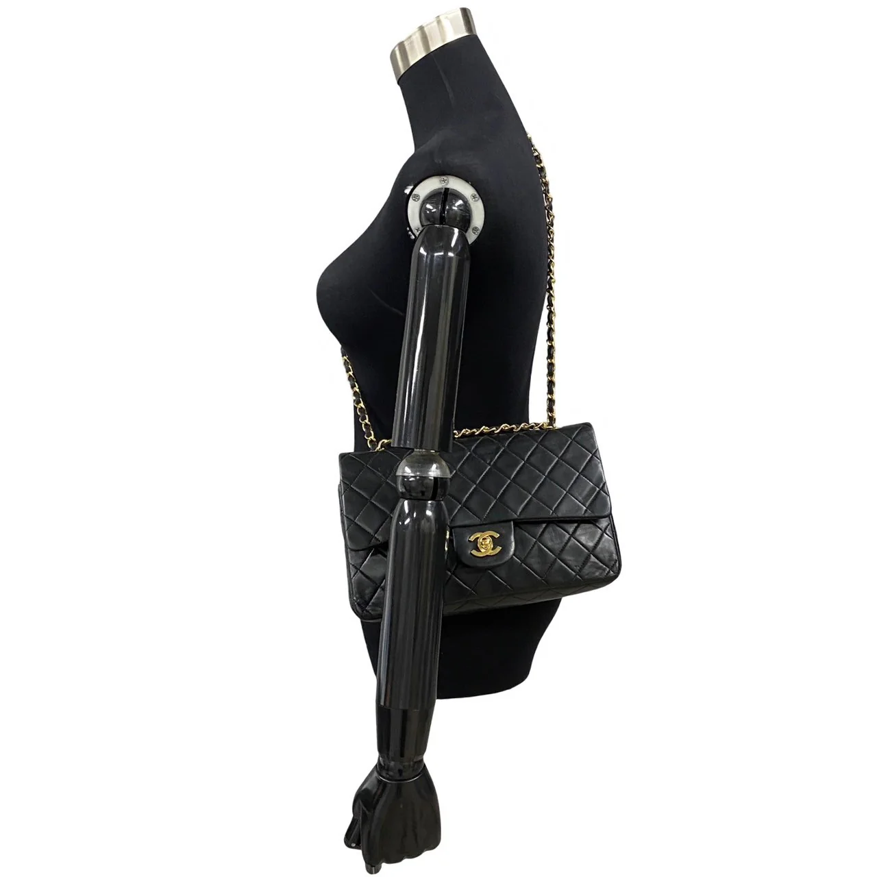 Chanel Lambskin W Flap Matelasse Shoulder Bag