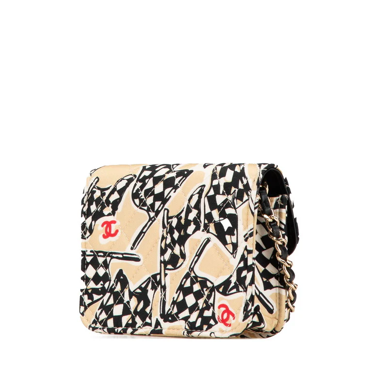 Chanel Matelasse Checker Flag Mini Chain Shoulder Bag
