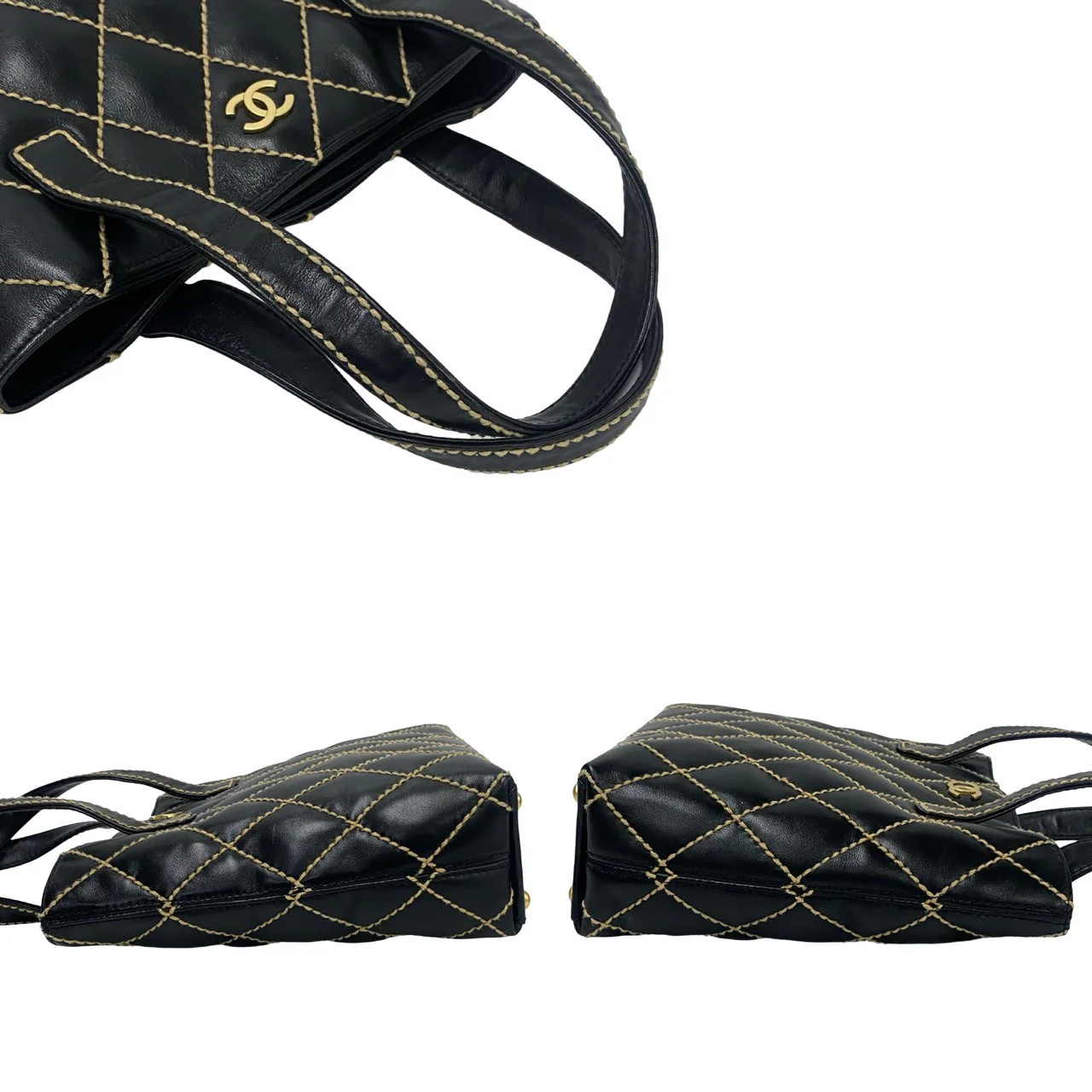 Chanel Wild Stitch Leather Mini Tote Bag