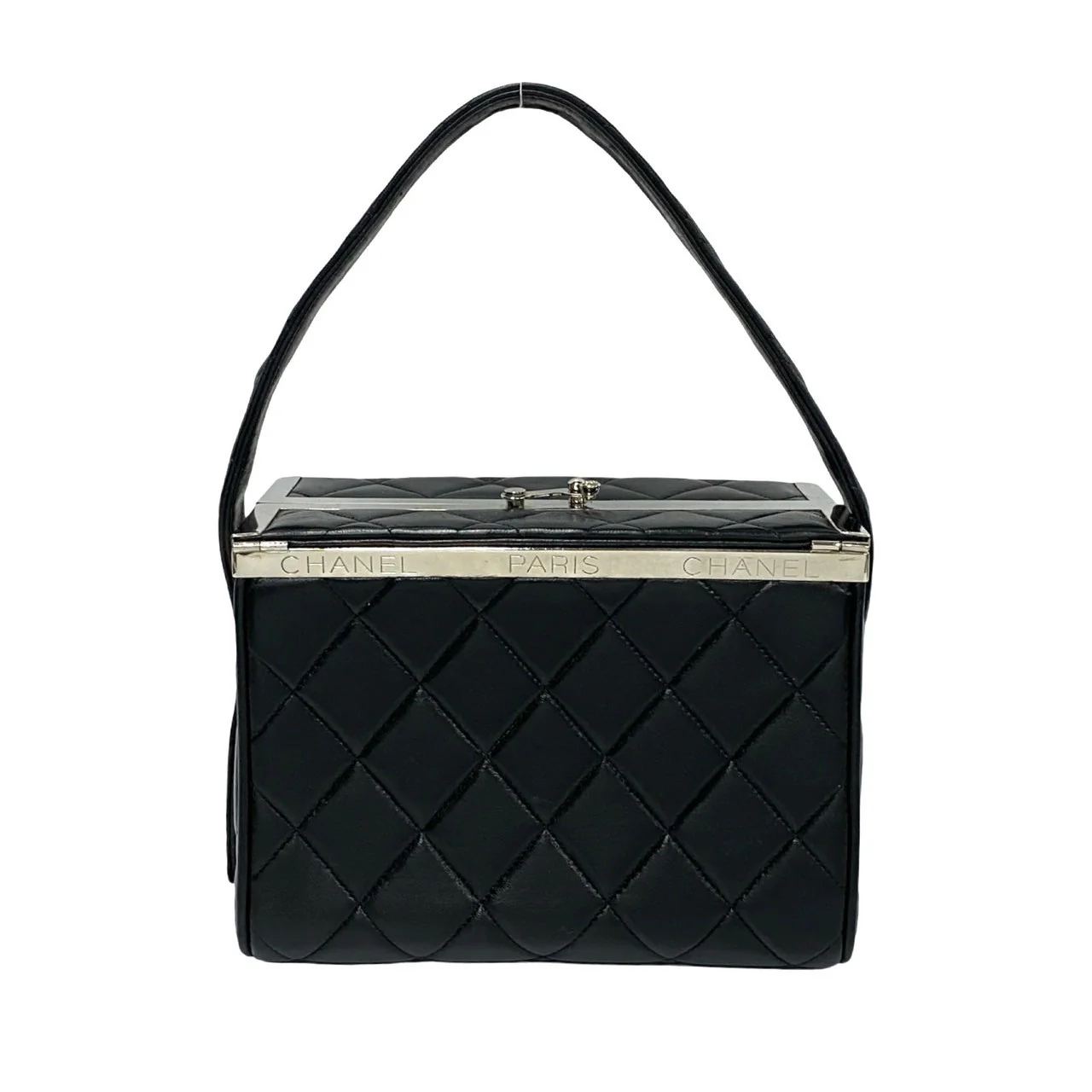 Chanel Leather Vanity Handbag Black