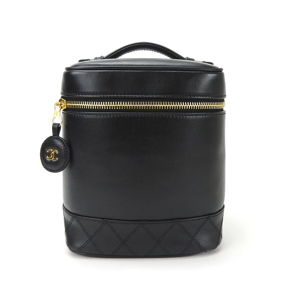 Chanel Leather Vanity Bag Cosmetic Pouch