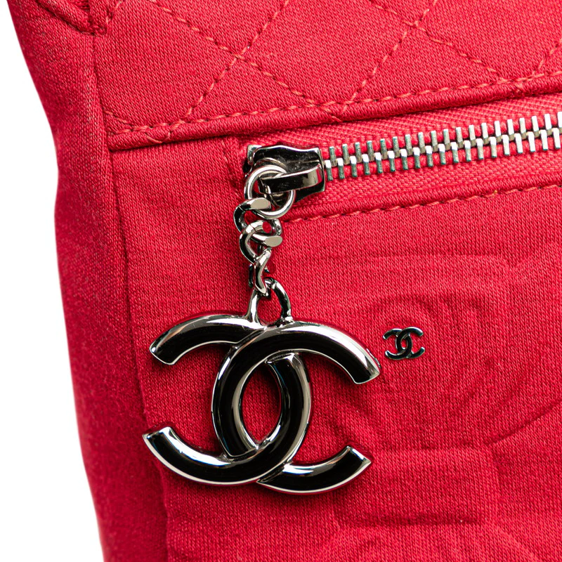 Chanel Cotton Shoulder Bag Red