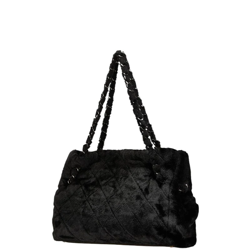 Chanel Camellia Chain Tote Bag Black