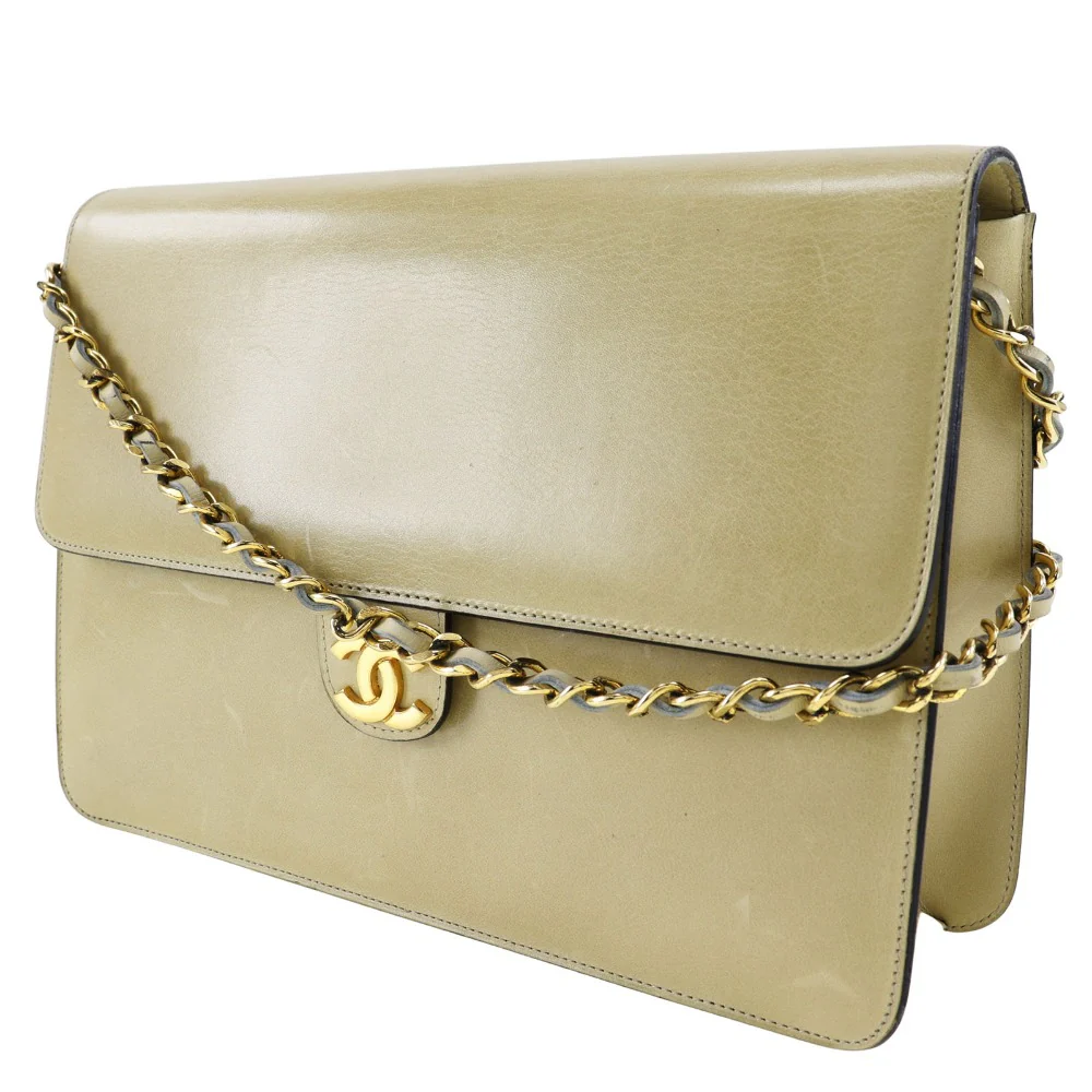 Chanel Chain Shoulder Bag Beige