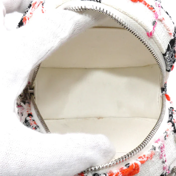 Chanel Tweed Round Mini Classic Chain Shoulder Bag