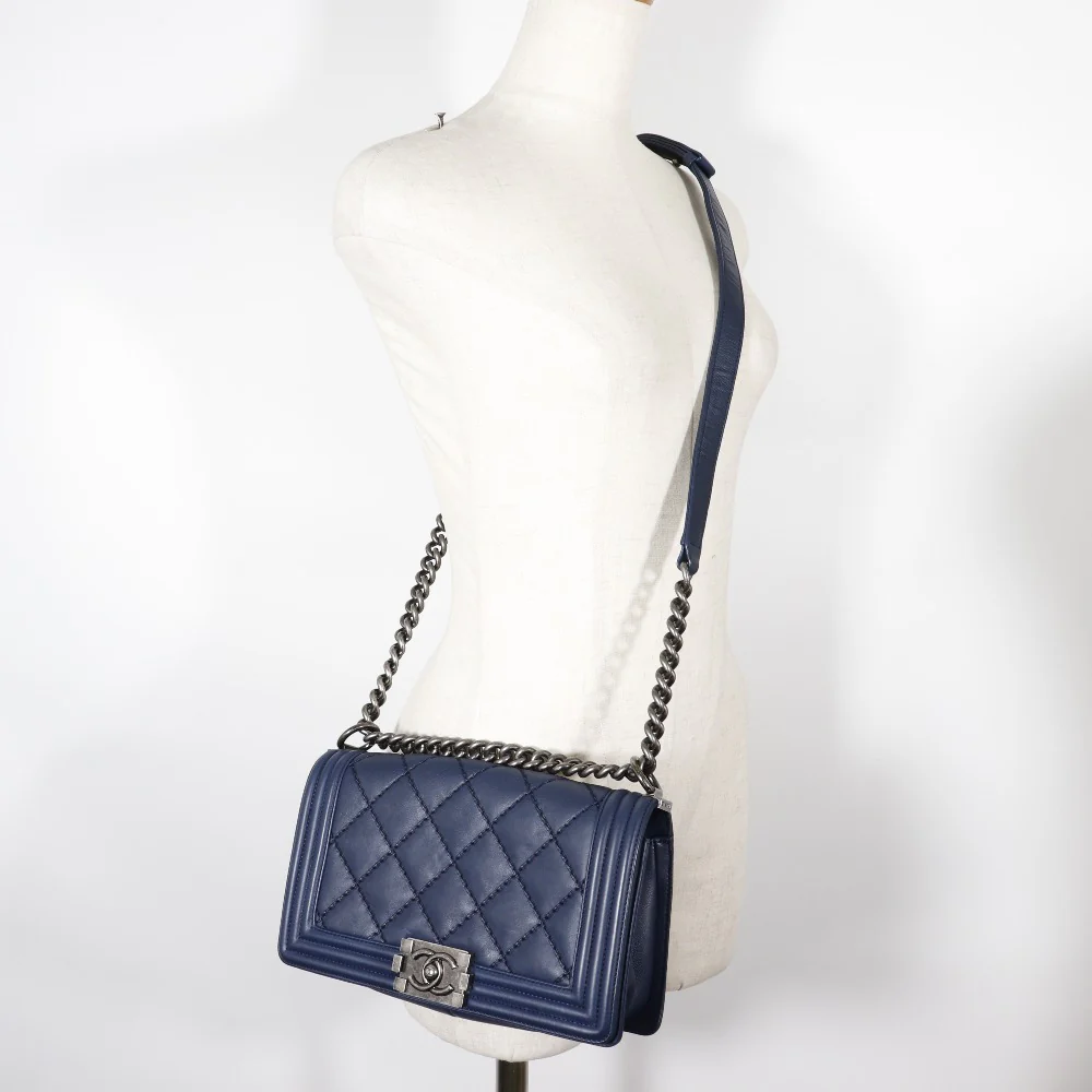 Chanel Boy Lambskin Shoulder Bag