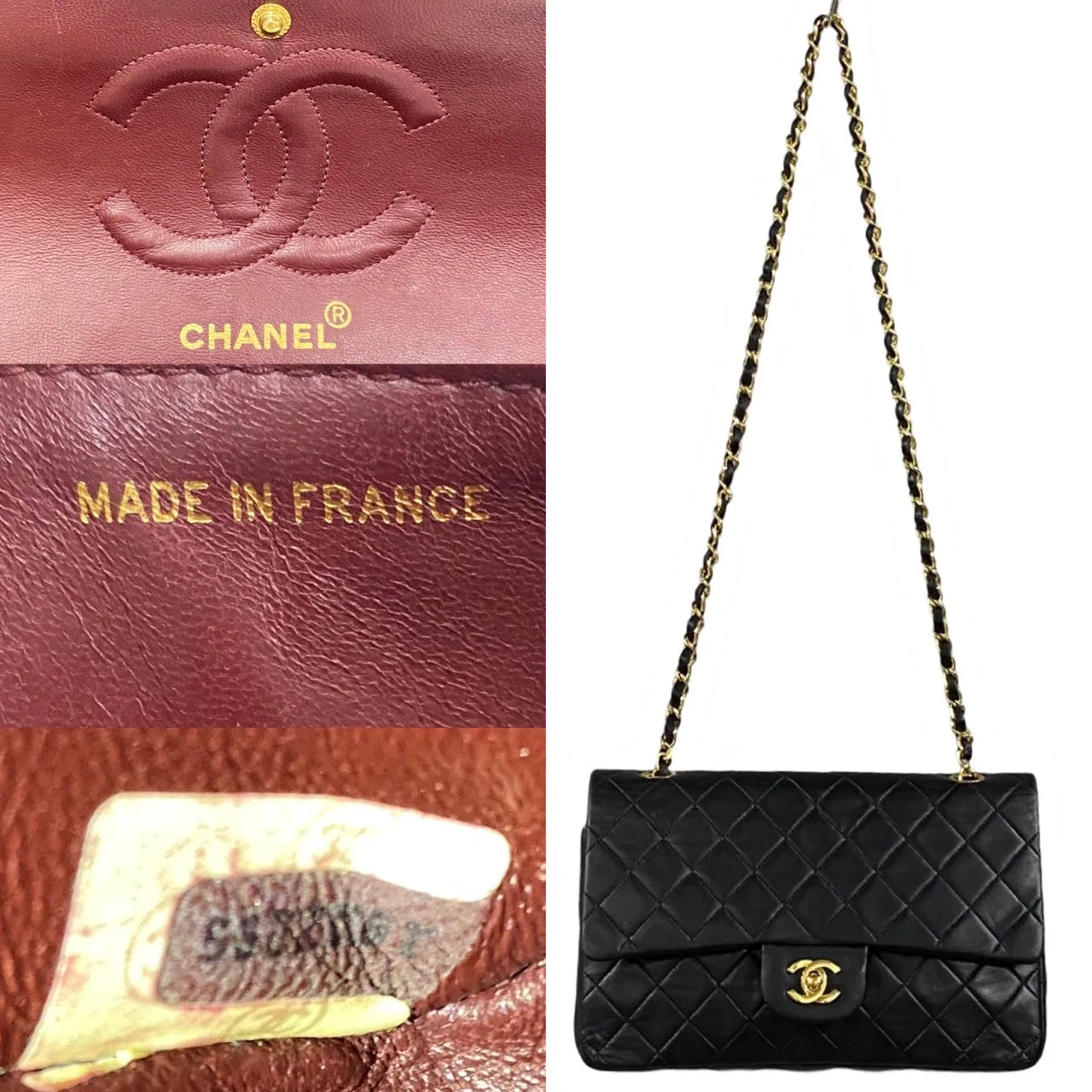 Chanel Lambskin W Flap Matelasse Shoulder Bag