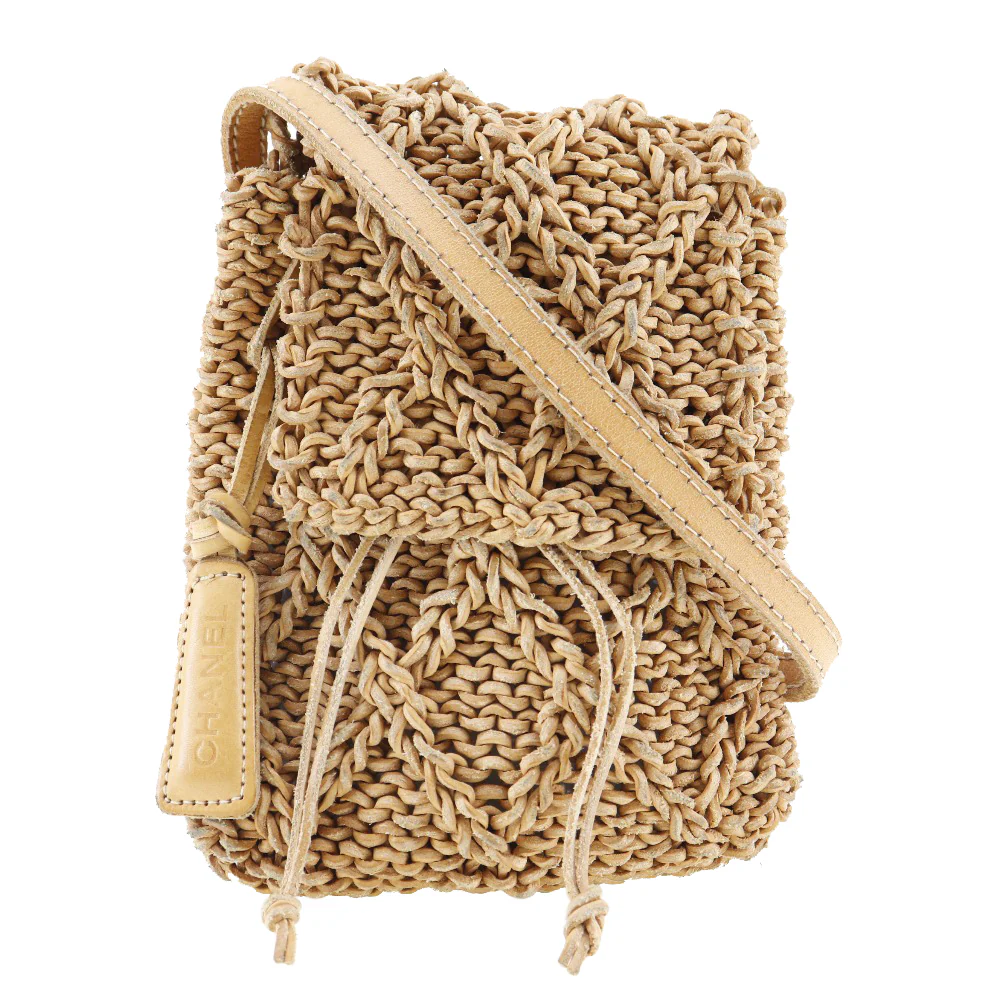 Chanel Leather Braided Shoulder Bag Pochette