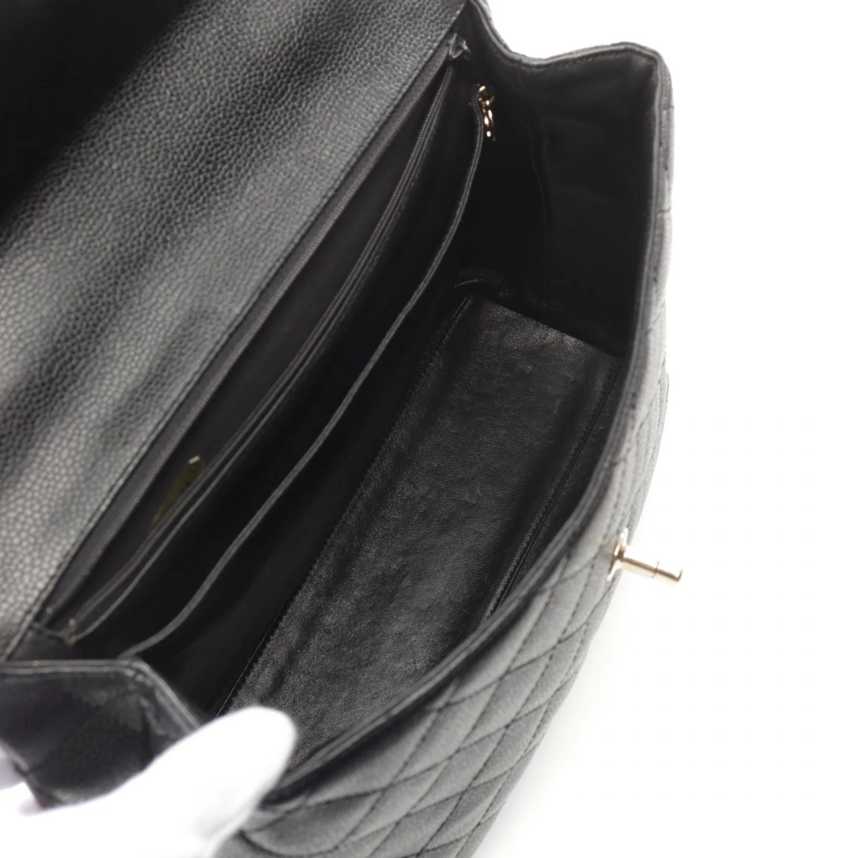 Chanel Matelasse Leather Handbag Black A12397