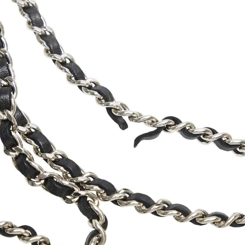 Chanel Leather Triple Coco Mark Chain Shoulder Wallet